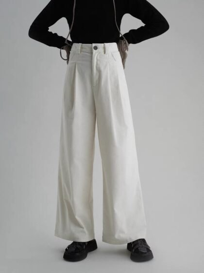 Vintage Corduroy Straight-Leg Casual Pants