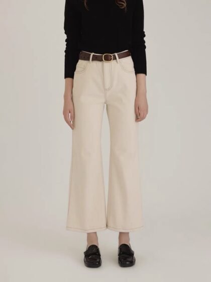 Pure Cotton High-Waisted Slim-Fit Jeans