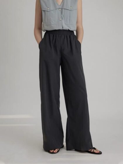 Lightweight Sun-Protective Elastic Waist Straight-Leg Casual Pants