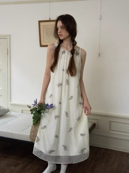 Flowy Sleeveless Tie-Waist Dress