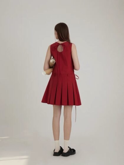 Sleeveless Cinched Waist Dress