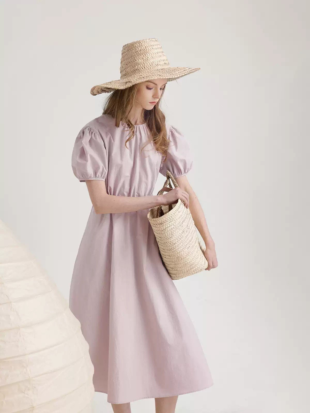 Puff Sleeve Ruched Flowy Dress - Image 3