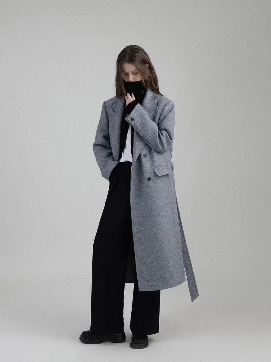 Vintage Slim-Fit Long Coat