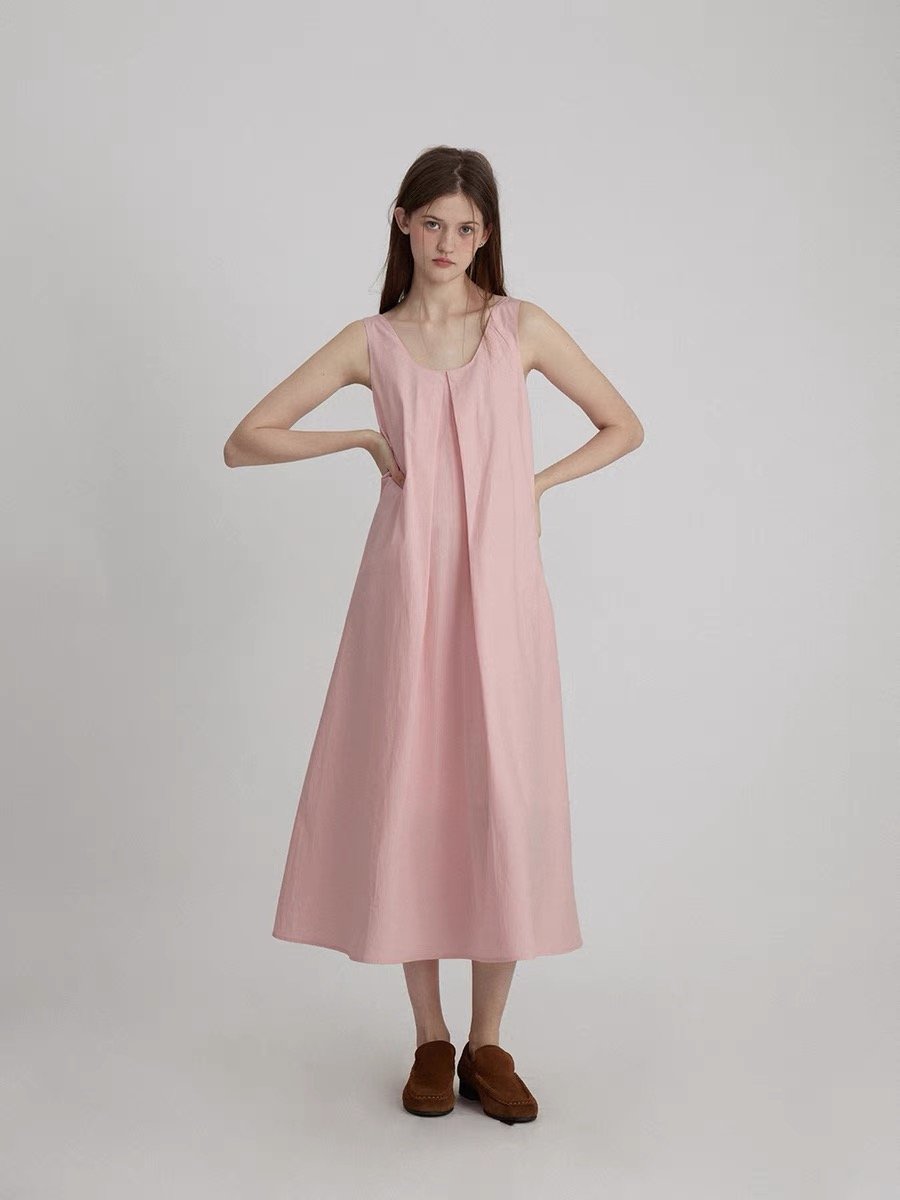 Long Strappy Tank Dress