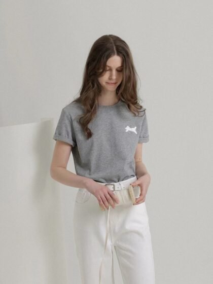 Embroidered Women's Summer Round Neck T-shirt