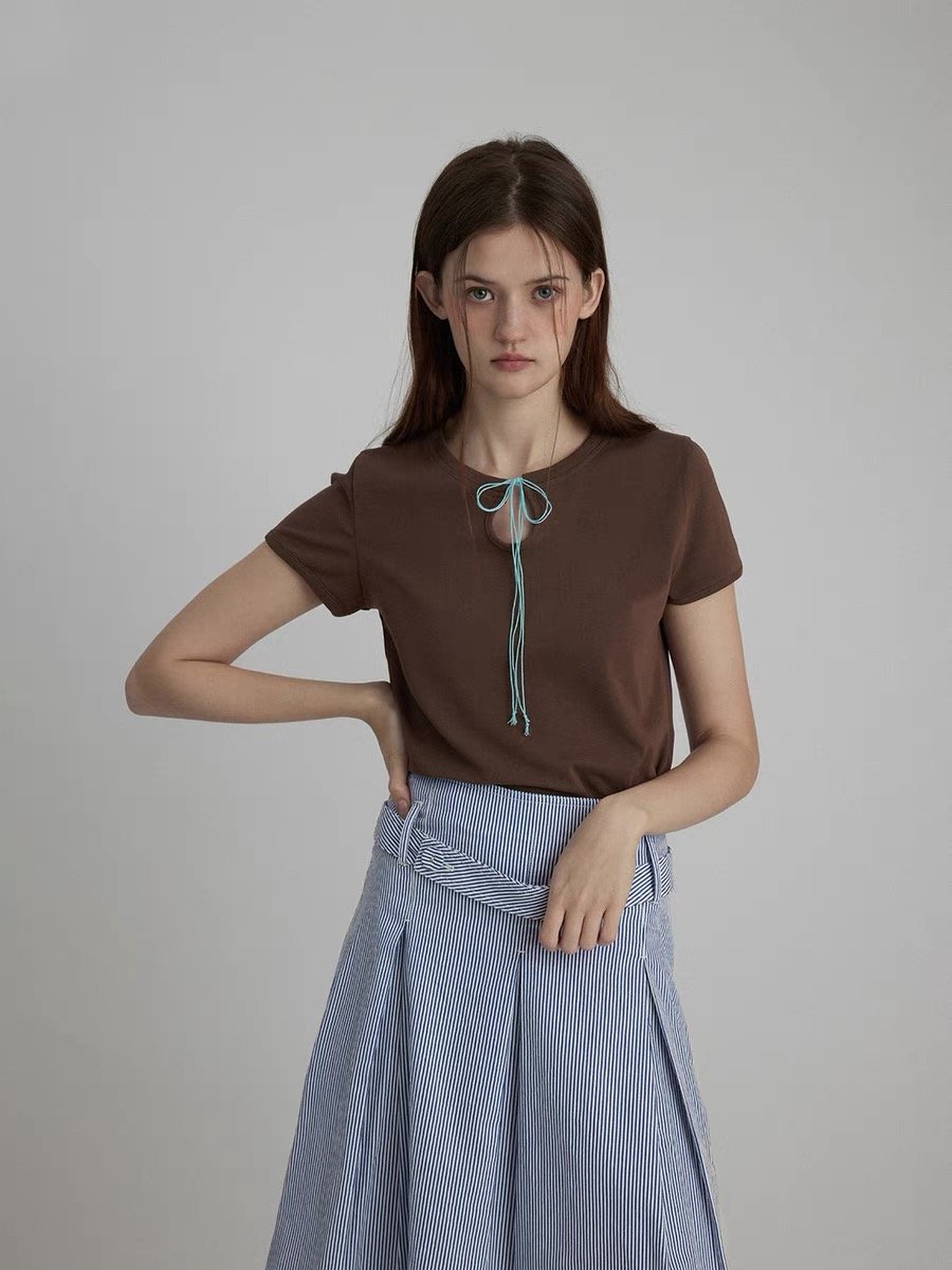 Designer Bow Tie T-Shirt - Image 2